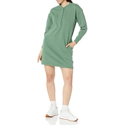 Abbildung von Amazon Essentials Damen Henley Sweatshirtkleid aus Strick (erhältlich in Übergrößen), Salbeigrün, S
