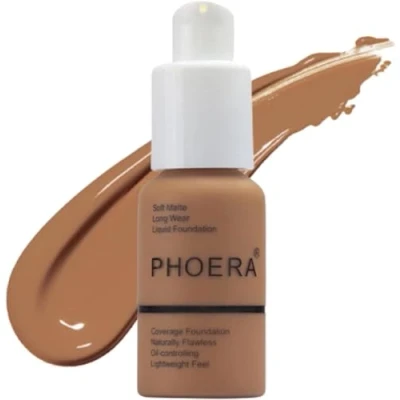 Abbildung von Glamza PHOERA Foundation Concealer Makeup, voll abdeckend, aufhellend, lang anhaltend (109 Mocha)