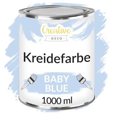 Abbildung von Creative Deco Kreidefarbe für Möbel Möbelfarbe Landhaus Vintage Matt Abwaschbar, auf Wasserbasis, Wisch Effekt Gradient möglich