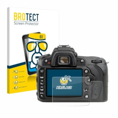 Abbildung von BROTECT Schutzglas für Nikon D90 Schutzfolie Panzer Folie Glas [Extrem Kratzfest 9H, Anti Fingerprint, Ultra Transparent]
