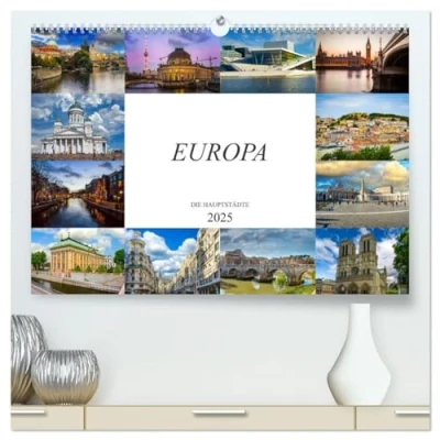 Abbildung von Europa Die Hauptstädte (hochwertiger Premium Wandkalender 2025 DIN A2 quer), Kunstdruck in Hochglanz