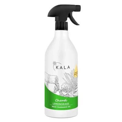 Abbildung von KALA Lufterfrischer Duftölspray CHANTI, Raumspray mit Geruchsneutralisation, Raumduft Spray Hält bis zu 48h, Air Freshener Aktiv Neutralisator Lemongrass, 1000ml