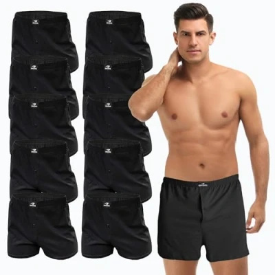 Abbildung von SGS 6 10 Pack Unterhosen Mann Herren Boxershorts Men (10/4XL, 10.stück Schwarz)