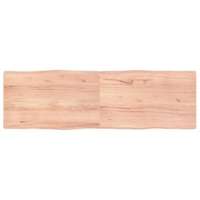 Abbildung von vidaXL Tischplatte, Holzplatte für Tisch Esstisch Couchtisch, Massivholzplatte Handgefertigt mit Baumkante, Ersatztischplatte Scharnierdesign, Hellbraun 160x50x(2 4) cm Massivholz Behandelt