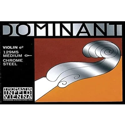 Abbildung von Thomastik Einzelsaite für 4/4 Violine Dominant E Saite Chromstahl blank, mittel, Schlinge