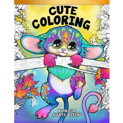 Abbildung von Cute Coloring Book For Adults and Teens: Adorable Fantasy Animals To Color