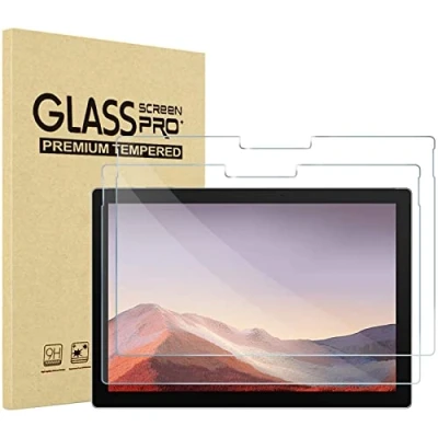 Abbildung von ProCase 2 Stück Schutzglas Displayschutzfolie für Surface Pro 7 Plus, 7, 6, 5, 4, Schutzfolio Screen Protector