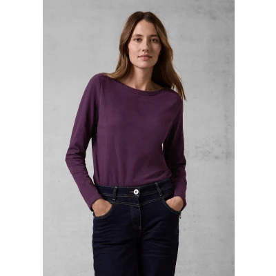Abbildung von Cecil MIT Ubootausschnitt Langarmshirt, Damen, Größe: XXL, Pink