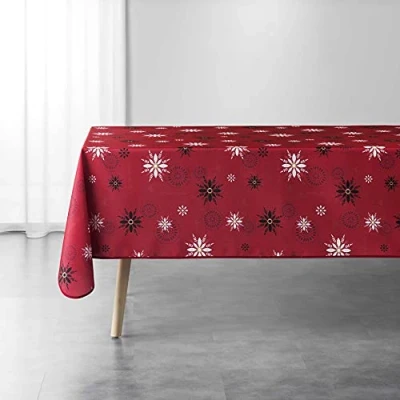 Abbildung von Douceur d&#039;Intérieur Enchante Tischdecke, rechteckig, 150 x 300 cm, Rot