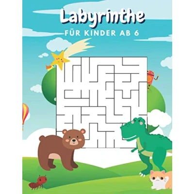 Abbildung von Labyrinthe Für Kinder Ab 6: Logikspiele Kinder:Labyrinthe Mit Unterschiedlichen Schwierigkeitsgraden Rätsel Lösung