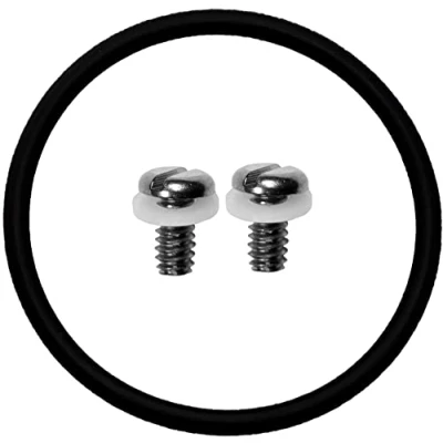 Abbildung von Cressi Unisex Adult O Ring + Case Back Screws Watch Style Computer Gehäuseschrauben, Schwarz/Silber, ONE Size