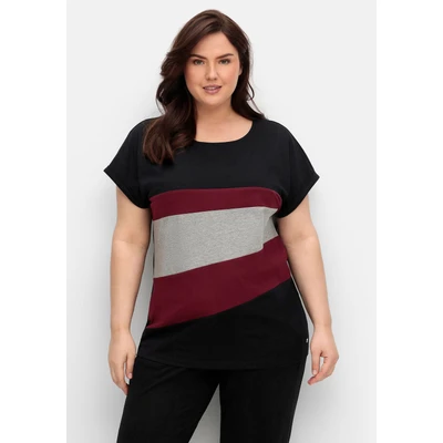 Abbildung von Sheego T Shirt &quot;Große Größen&quot;, in Colourblocking Optik