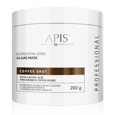 Abbildung von Apis Coffee Shot Biorevitalisierende Algenmaske mit Kaffeesäure und Kaffeebohnen 200 g