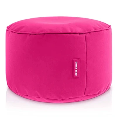 Abbildung von Green Bean Sitzsack Hocker 25x45cm mit EPS Perlen Füllung Fußhocker Fußkissen Sitz Pouf für Sitzsäcke Bodenkissen Kinder und Erwachsene Fußablage Sitzkissen Sitzhocker Pink