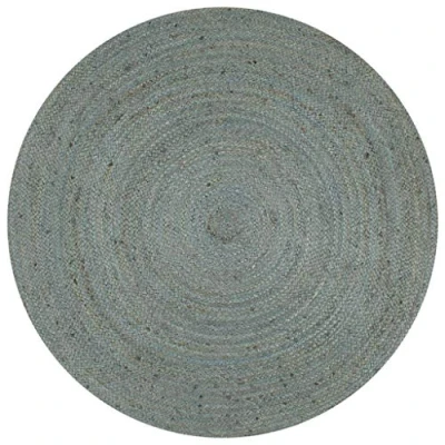 Abbildung von vidaXL Teppich Handgefertigt Kurzflor Wohnzimmerteppich Juteteppich Handwebteppich Läufer Schlafzimmer Flur Geflochtene Jute Rund 120cm Olivgrün