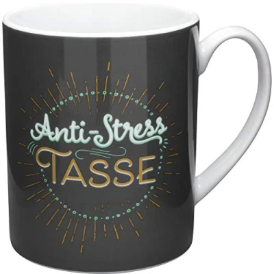 Abbildung von GRUSS &amp; CO XL Tasse Motiv &quot;Anti Stress&quot; Große aus Porzellan, Jumbo Tasse, 60 cl, mit Spruch Geschenk, Freund, Freundin 47000