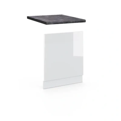 Abbildung von Vicco Frontblende Fame Line, Weiß Hochglanz/Weiß, 60 cm, AP Anthrazit