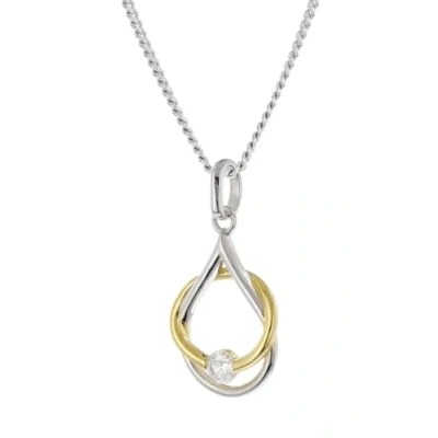 Abbildung von trendor 28542 Mädchen Halskette Mit Anhänger 925 Silber Bicolor