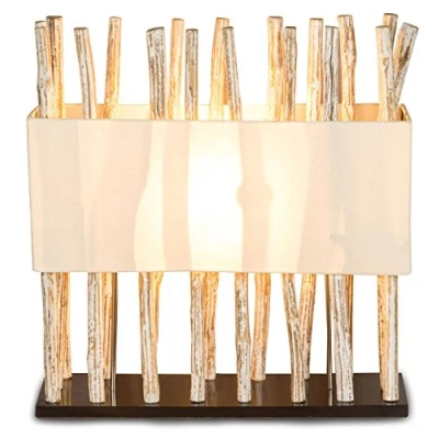 Abbildung von levandeo Lampe Tischlampe/Tischleuchte aus recyceltem Holz Design Holzlampe Treibholz 50x17cm 54cm hoch Jede EIN Unikat naturbelassenes Massivholz