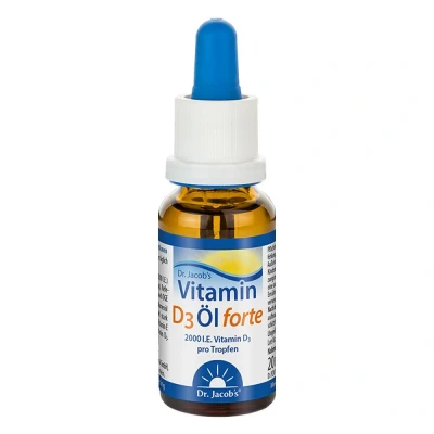 Abbildung von Dr. Jacob&#039;s Vitamin D3 Öl forte 2000 IE hochdosiert 640 T