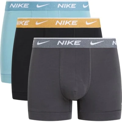 Abbildung von Nike Herren Trunk 3pk Unterwäsche, DM TRQ/BLK STN Gold Wb/An Move Wb, XL