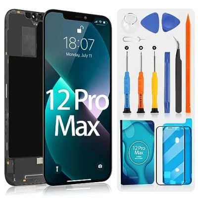 Abbildung von ARSSLY LCD Bildschirm für iPhone 12 Pro Max, Display Digitizer 6,7 Zoll Max A2411 A2342 A2410 A2412 Touch Ersatzdisplay mit Werkzeugen