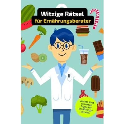 Abbildung von Rätselheft für Ernährungsberater und Ernährungsberaterinnen mit vielen Fachbegriffen.: Tolles Geschenk auch Studenten der ... Knobelei in einem Kreuzworträtselheft.