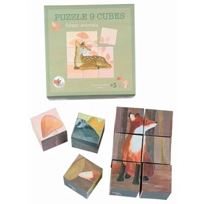 Abbildung von Bilderw&uuml;rfel Puzzle Wald, f&uuml;r Kinder