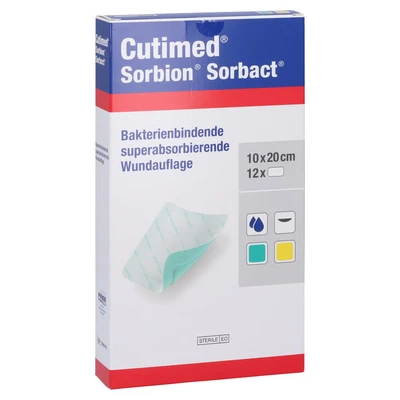 Abbildung von Cutimed Sorbion Sorbact Wundauflage 10x20 Cm 12 St