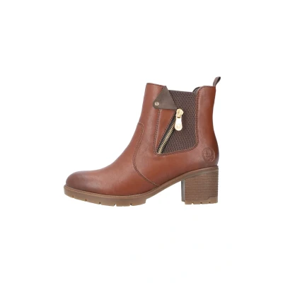 Abbildung von Rieker Damen Chelsea Boots 77550, Frauen Stiefeletten,uebergangsschuhe,uebergangsstiefel,Schlupfstiefel,Winterstiefeletten,braun (22),40 EU / 6.5 UK