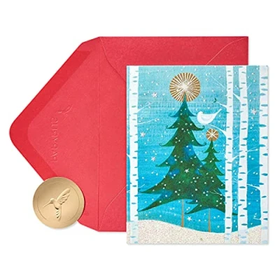 Abbildung von Papyrus Weihnachtskarten mit Umschlägen, Frieden und Glück, Snowbird, 20 Stück