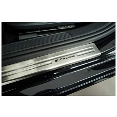 Abbildung von tuning art 839 Edelstahl Einstiegsleisten Set passend für VW Golf 7 Variant Limo 2012 2021, Farbe:Silber