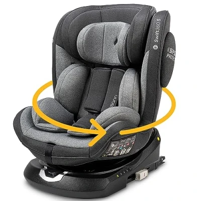 Abbildung von Osann Autokindersitz Swift360 S i Size, 360 Grad drehbarer Kindersitz, Reboarder, ab: Geburt, Modernes Design und hochwertige Verarbeitung