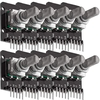 Abbildung von AZDelivery 10 x KY 040 Drehwinkelgeber Drehgeber Rotary Encoder Modul kompatibel mit Arduino inklusive E Book!