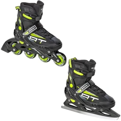 Abbildung von Verstellbare Rollschuhe 2in1 Profession Schwarz/Limette