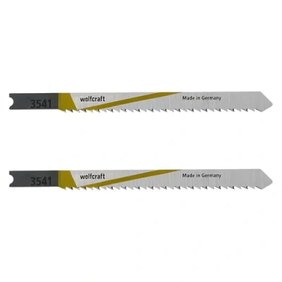 Abbildung von wolfcraft 2Stichsägeblätter HCS, U Schaft, Holz, sauberer Schnitt 3541000
