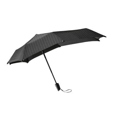 Abbildung von Senz Automatic faltbares Sturmschirm pin stripes black