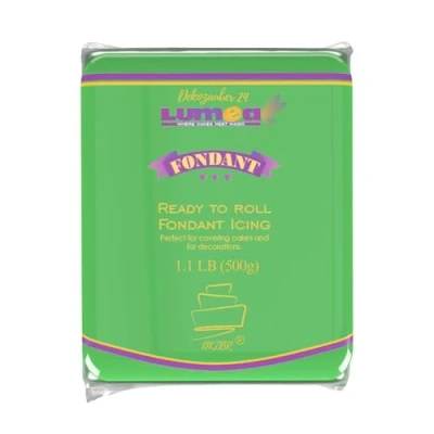 Abbildung von Dekozauber24 Premium Fondant, 500g, Rollfondant, in 17 Farben, weich und biegsam, essbar, Tortendeko Kuchen Deko (Grün)