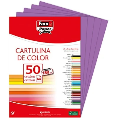 Abbildung von Fixo Paper 11110367 Packung mit A4 Papier, 50 Stück, Violett, 180 g