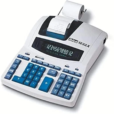 Abbildung von ibico® Tischrechner druckend Ibico 1232x weiß/blau