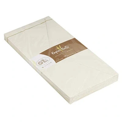 Abbildung von G. Lalo 22616L Umschläge Strohpapier (perfekt für Ihre Einladungen, säurefrei, Format DL, 22 x 11 cm, 20 Umschläge, 120 g, elfenbein), Straw Paper