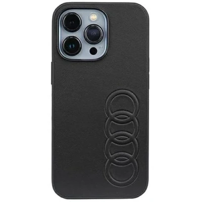 Abbildung von Audi Synthetic Leather Hülle für iPhone 13 Pro / 6.1&quot; Schwarz Hard AU TPUPCIP13P TT/D1 BK