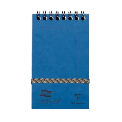 Abbildung von Clairefontaine 482/1154Z Spiralblock Minor Pad Europa Blau 7,6 x 12,2 cm 120 Seiten ablösbar liniert weißes Papier 90 g Cover Karte glänzend