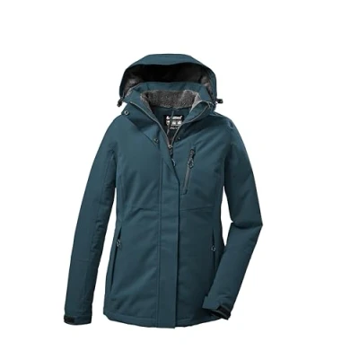 Abbildung von killtec Damen Funktionsjacke/Outdoorjacke mit abzippbarer Kapuze KOW 140 WMN JCKT, hellpetrol, 50, 37411 000