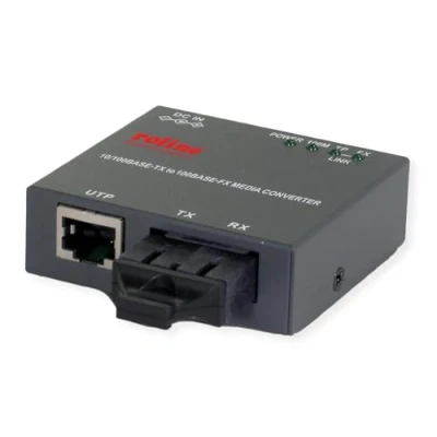 Abbildung von ROLINE Fast Ethernet Kompakt Konverter, 10/100Base TX 100Base FX (SC)