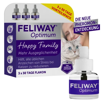 Abbildung von Feliway Optimum Nachfüllpackung lsg.f.vern.katzen Vorteilsp. 3X48 ml