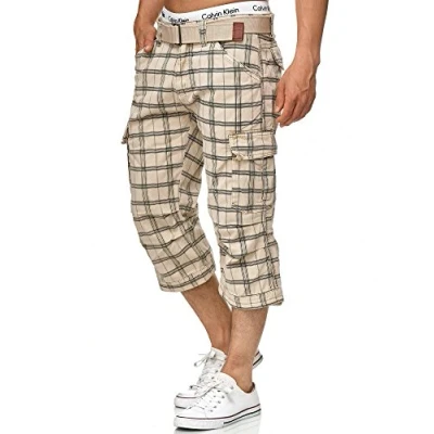 Abbildung von Indicode Jeans MIT GÜRTEL Nicolas Shorts, Herren, Größe: Small, Fog