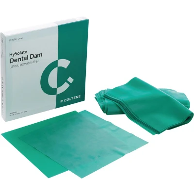 Abbildung von HySolate Latex Dental Dam grün dünn 127x127mm, 52er