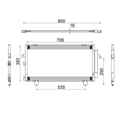 Abbildung von MAHLE ORIGINAL AC 796 000S Klimakondensator mit Trockner 706 TOYOTA: RAV4 II SUV