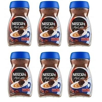 Abbildung von 6x NESCAFE Per Latte Solubile Instant Kaffee für lösliche Milch 100 g